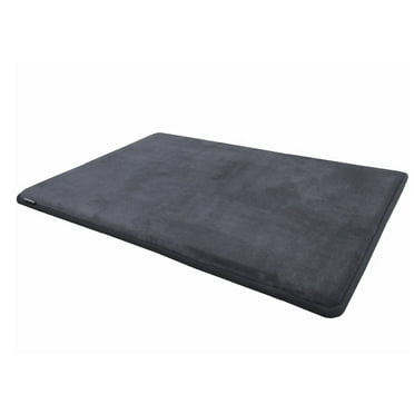 48"x30"x1.1" Memory Foam Coral Fleece Gray Mat Bed with Waterproof Anti Slip Bottom for Dogs