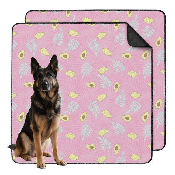 48"x48" Extra Large Premium Fruit Washable Pee Pads, Reusable Dog Pee Pads with Non-Slip Backing for Hard Surface Applications