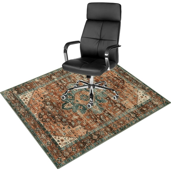 Office Chair Mat for Hardwood Floor/Tile Floor, 48"x60" Desk Chair Mat for Hard Floors, Under Desk Rug Protector for Rolling Computer Gaming Chairs, Anti Slip Machine Wash Low Pile Carpet