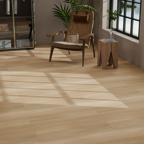 48"x7.2" SPC Composite Flooring; 12 Planks/Box (28.68 sq. ft/Box); 5mm Thick with 1mm IXPE Backing; 12 mil Wear Layer; Ultra-Quiet and Slip-Resistant