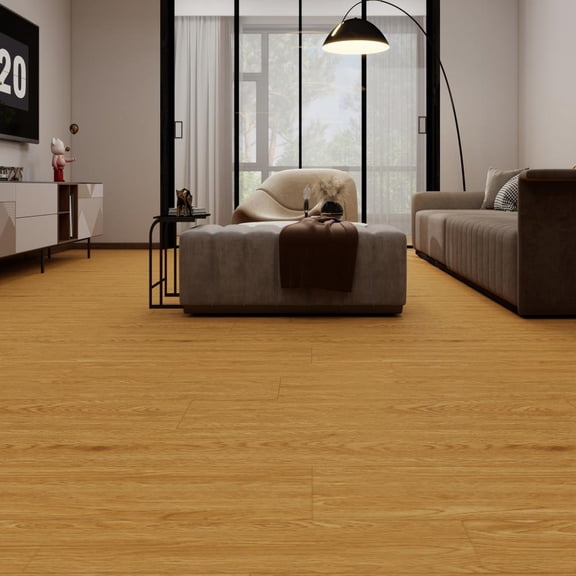 48"x7.2" SPC Composite Flooring; 12 Planks/Box (28.68 sq. ft/Box); 5mm Thick with 1mm IXPE Backing; 12 mil Wear Layer; Ultra-Quiet and Slip-Resistant