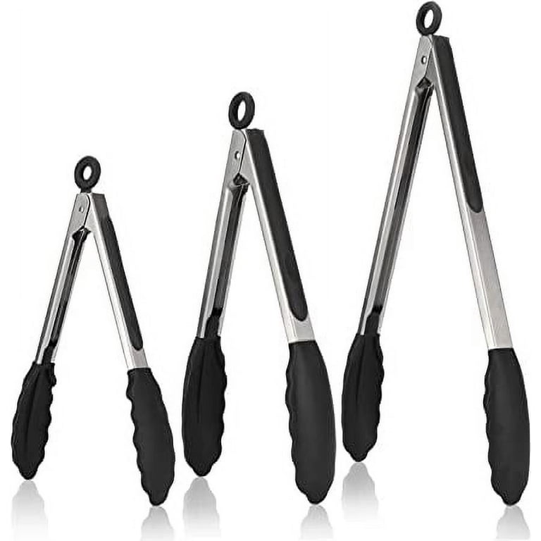 Kitchen Tongs, Silicone/Stainless Steel, 18 In.