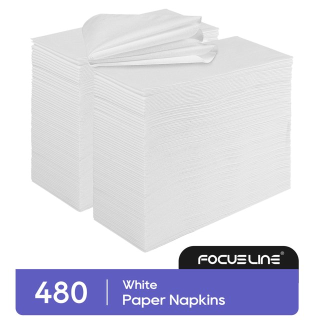 [480 Pack] FOCUSLINE Disposable Bathroom Napkins, Linen Feel Guest