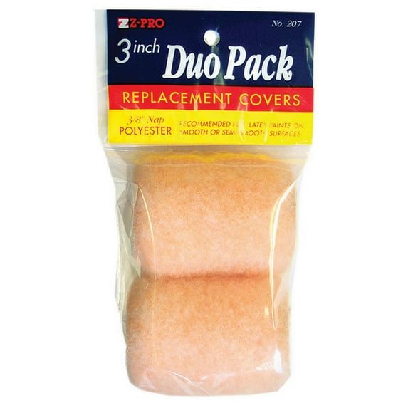480-Pack of 3” x 3/8” Nap Premier 207 Z-Pro Trim Roller Cover, Polyester
