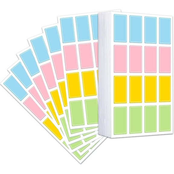 480 Pcs All Purpose Labels Name Stickers Self-Adhesive Waterproof Tag Stickers for User Classification, School, Organization Meeting, Parties, Camps, Birthday (480)
