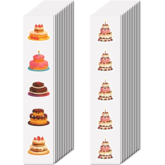 480 Pcs Cake Stickers for Water Bottle Cute Vinyl Waterproof Vsco Laptop Stickers Small Self-Adhesive Dots Labels Craft for Scrapbook Cake Store Window Door Decoration Table 2.2x1.7cm for diy making