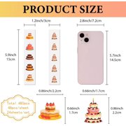 480 Pcs Cake Stickers for Water Bottle Cute Vinyl Waterproof Vsco Laptop Stickers Small Self-Adhesive Dots Labels Craft for Scrapbook DIY Cake Store Window Door Decoration Table 2.2x1.7cm