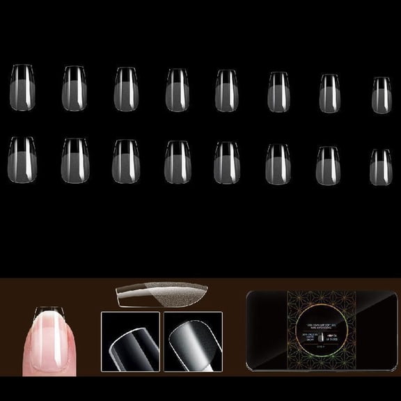 480 Pcs Soft Gels Tips False Nails Tips Press On Nails Tips Semi-Frosted Nails Tips for Nails Extensions