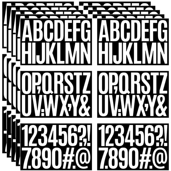 480 Pcs Waterproof 3" Vinyl Alphabet & Number Stickers - Self-Adhesive for Mailboxes, Windows, Doors, Signs, Vehicles & More, White