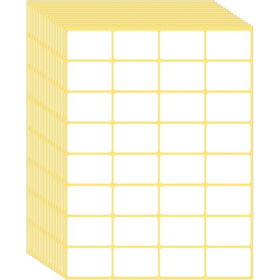 480 Pcs White Blank Labels Self Adhesive Library Book Spine 1" x 1.5" Mailing Address Label Stickers Small Barcode for Laser/Ink Jet Printers