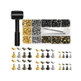 thumbnail image 2 of 480 Sets Double Cap Leather Rivets – 4 Colors, 3 Sizes – Metal Craft Supply 2 of 4