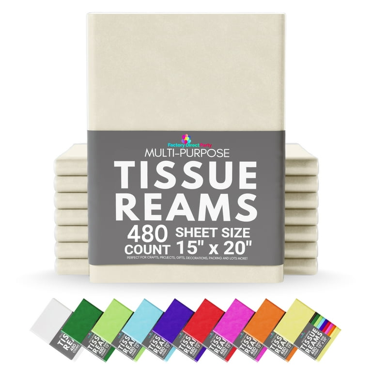 Bright Colored Rainbow Tissue Paper, 24-ct. Packs