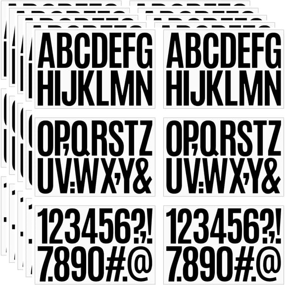 480 Sheets 3 Inch Black Waterproof Vinyl Alphanumeric Stickers Self-Adhesive Mailbox/ Door Window/ Vehicle Logo Stickers