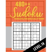 480++ Sudoku Hard Level for Adults All 9*9 Hard 480++ Sudoku level 14 - Sudoku Puzzle Books - Sudoku Puzzle Books Hard - Large Print Sudoku Puzzle Books For Adults - Sudoku Advanced Paperback