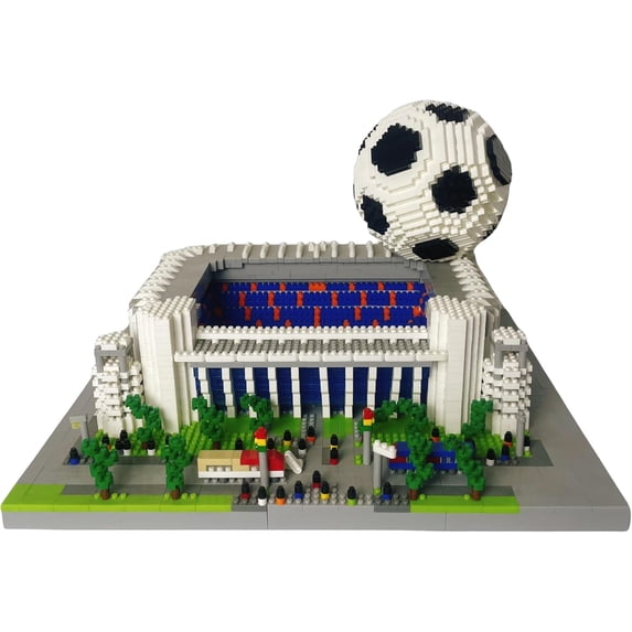 4800+pcs Madrid Soccer Stadium with Soccer Ball Micro Mini Building Blocks Toy Set Creating an Exclusive Football Field, Proud Exhibits and Gift for Adult Fans, Challenging Artistic Works
