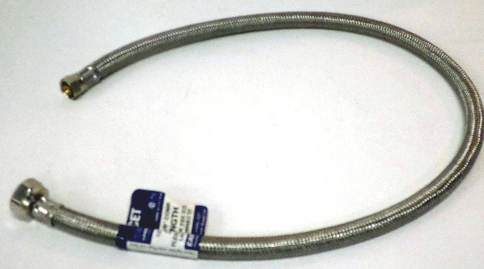 30-inch Stainless Steel Braided Faucet Connector with Brass Fittings
