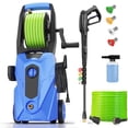 thumbnail image 1 of 5000PSI Electric Pressure Washer，2025 New Power Washer with 33FT Resistant Extension Pressure Washer Hose Reel, 4 Nozzles, Professional Powerwashers for Home/Car(Blue), 1 of 9