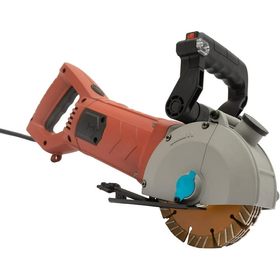 4800W Wall Chaser Cutting Machine 110V Electric Wall Groove Cutting Machine Portable Grooving Chaser with 5Pcs 5.2inch Saw B-lades and Carrying Case for Wall Brick Marble Concrete