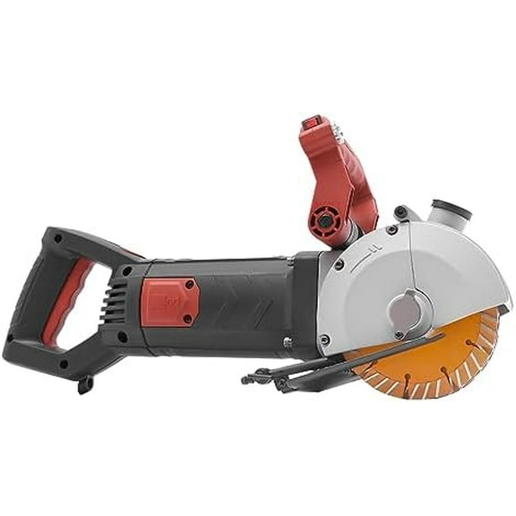 4800W Wall Chaser Machine, Electric Brick Wall Chaser Concrete Cutter, Notcher 6500RPM Concrete Slot Cutter with Guide, Adjustable Slotting Depth, 1.65" Depth, 5 Diamond Blades & Toolbox