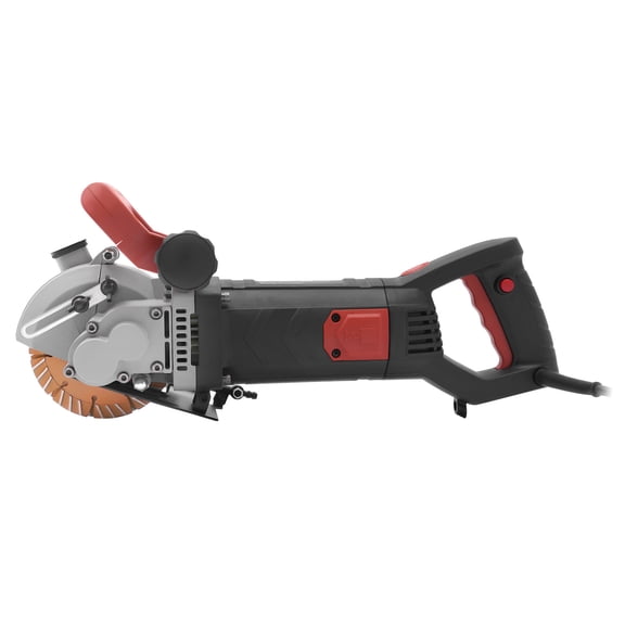 4800W Wood Router Tool and Wall Chaser Concrete Cutter, 6500RPM High-Speed Motor, Diamond Alloy Blades, Ideal for Cutting Concrete, Red Brick, and Wood