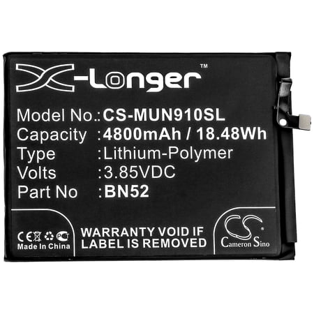 4800mAh BN52 Battery for Redmi Note 9S M2003J6A1G M2003J6A1I Note 9 Pro
