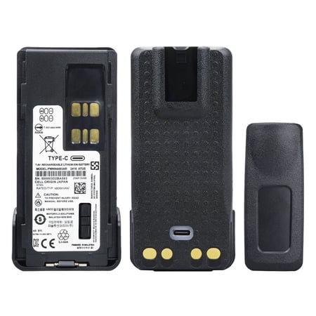 4800mAh High Capacity PMNN4493AR Replacement Battery with Type-C Charger Port for Motorola XPR3300 XPR3500 DP4400 XPR7350 XPR7550 APX1000 GP328D DP4601 DGP8550Ex Radios