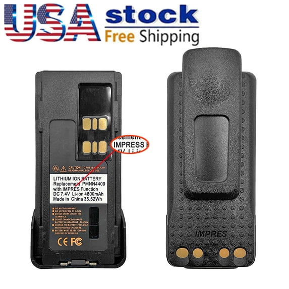 4800mAh Impres Li-ion Battery PMNN4409 For XPR3300e XPR3500e XPR7550 XPR7350 XPR7350e XPR7550e XPR6350 XPR6380 XPR6550 XPR6580 XPR7380 XPR7580 XPR3300 XPR3500 portable Radio