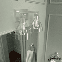 Hunter - Van Nuys 2-light Brushed Nickel, Small Vanity Light, Dimmable, Transitional Style, for Bedrooms, Kitchens, Dining, Living Rooms - 48033