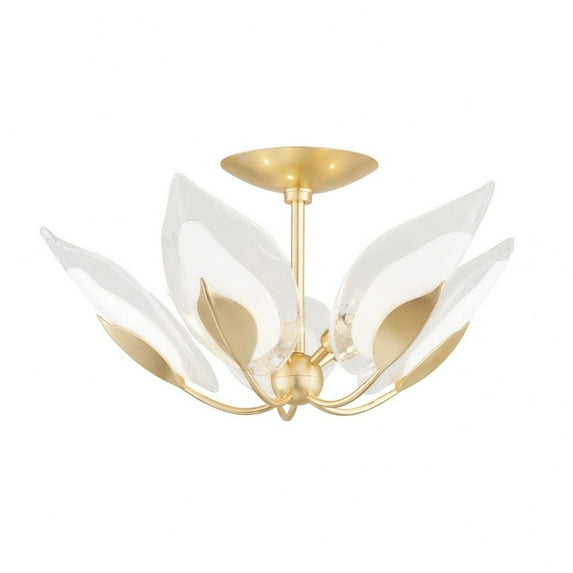 4805-GL-Hudson Valley Lighting-Blossom - Five Light Semi-Flush Mount-Gold Leaf Finish