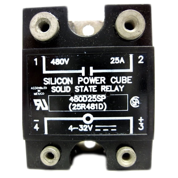 480D25SP Cube Solid State Relay, Silicon Power 480V, 25A