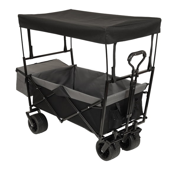 480 Lbs Capacity Wagon with Collapsible Design, Lightweight, Canopy, 7-Inch All-Terrain Wheels, Mosquito Net