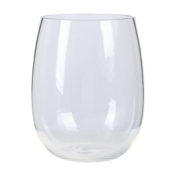 480ML Premium Plastic Wine Glasses,1 Pc Plastic Stemless Wine Glasses,Unbreakable Plastic Wine Cups,Yacht Party Tumblers Stemless Reusable Cups,for Red White Wine High-End Events(Clear)