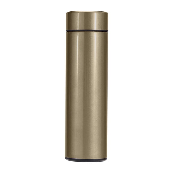480ML Smart Water Bottle Stainless Steel Vacuum Mug,Travel Mug with LED Temperature Display Screen,Keep Hot Or Cold,Portable Travel Tea Coffee Vacuum Thermo Cup,Insulated Water Bottle(Gold)