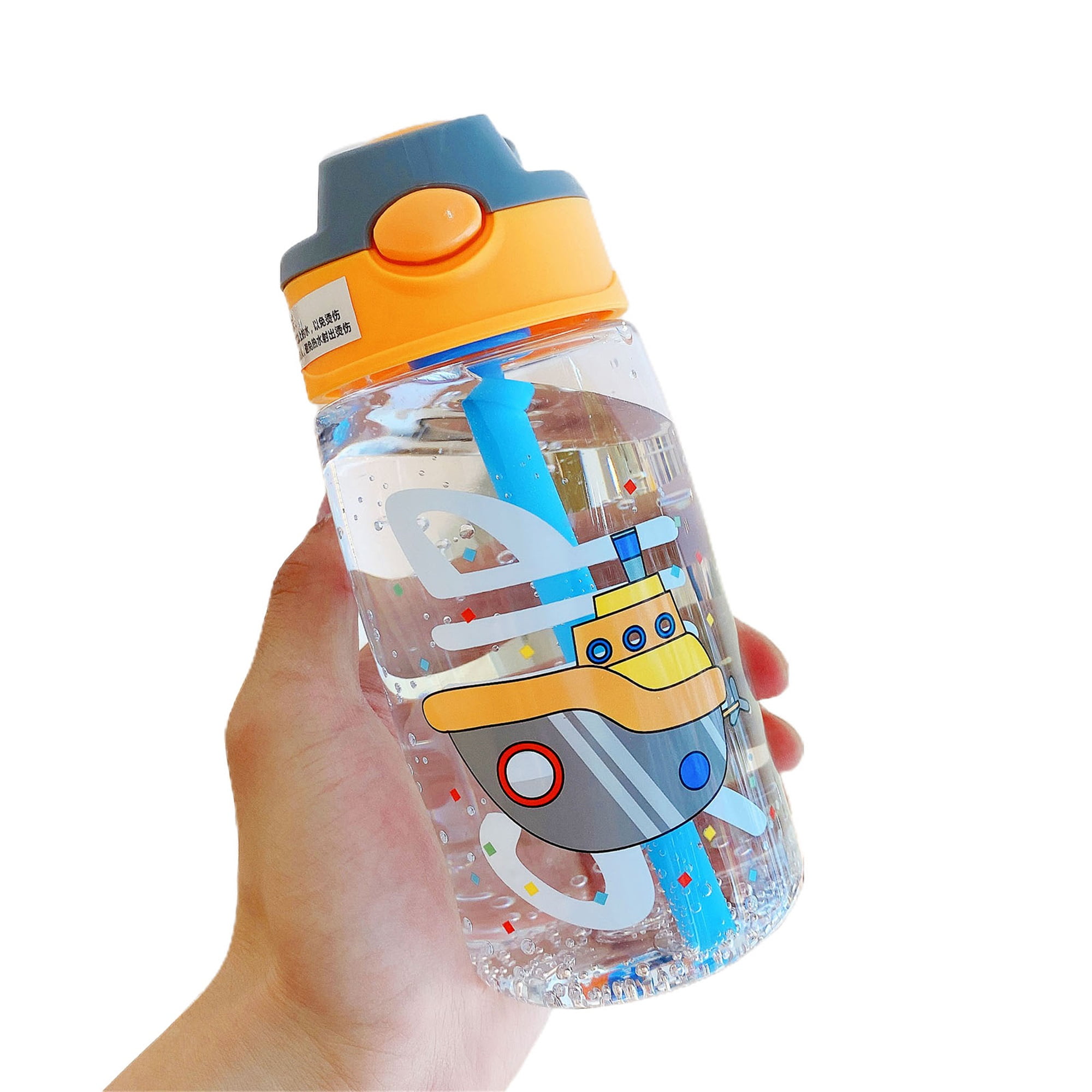 480ML Kids Water Cup Water Bottle Cartoon Patterns Print Water Cup