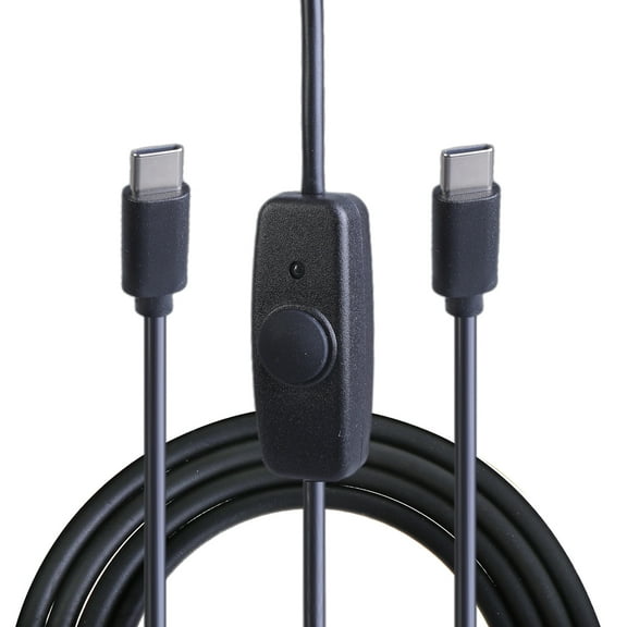480Mbps Male to Male Connector Cord USB C Power Cable with Integrated Switches for Type C Charging Application