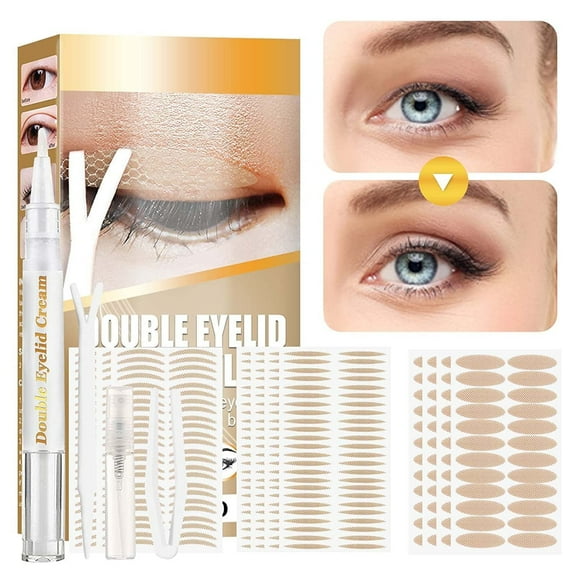 480PCS Nude Portable Breathable Naturally Lace Style Invisible Single Sided Double Eyelid Tape Self-Adhesive Eyelid Stickers Instant Eye Lift Strips
