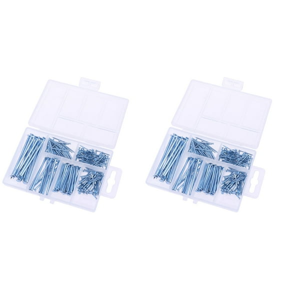 480Pcs Assortment Nails Brad Nails Round Picture Hanging Nails (Silver)