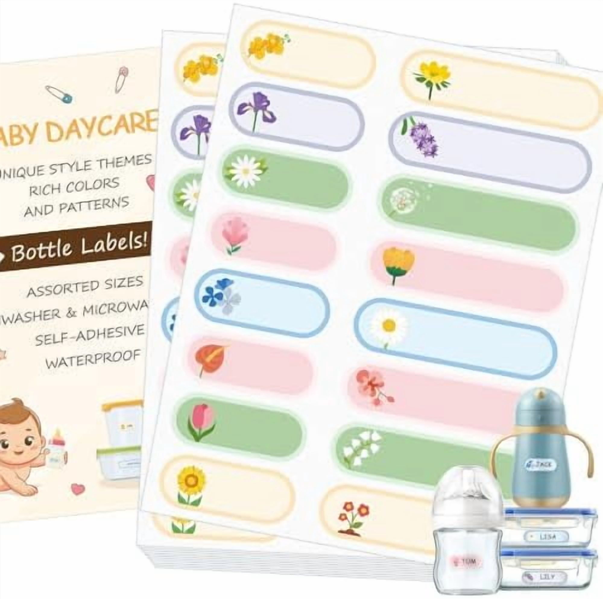 Infant Labels 480Pcs Baby Bottle Labels for Daycare, Waterproof Name Labels for Kids ...