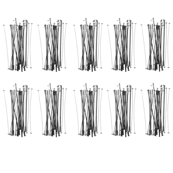 480Pcs Scroll Saw Blades 127mm Carbon Steel Fretsaw Blades with Pin 10/15/18/24 Teeth Standard Fine Cut Saw Blades,black