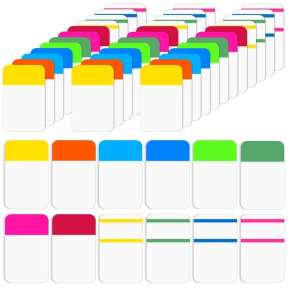 480Pcs Tabs for Notebooks, 1inch Sticky Note Tabs File Index Tabs for Books, Binders, Papers, Documents, File Folders (12 Colors)
