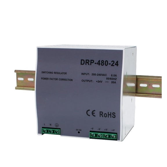 480W DC 12V 24V 36V 48V Output 10A 13.3A 20A 40A DRP-480 Rail Type Switching Power Supply Transformer ,Easy Operation