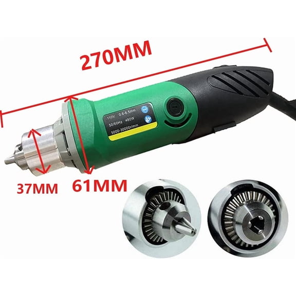 480W Rotary Tool Power Electric Die Multi-function Grinder Carver Set, 6 Step Variable Speed Adjustment, 30000RPM
