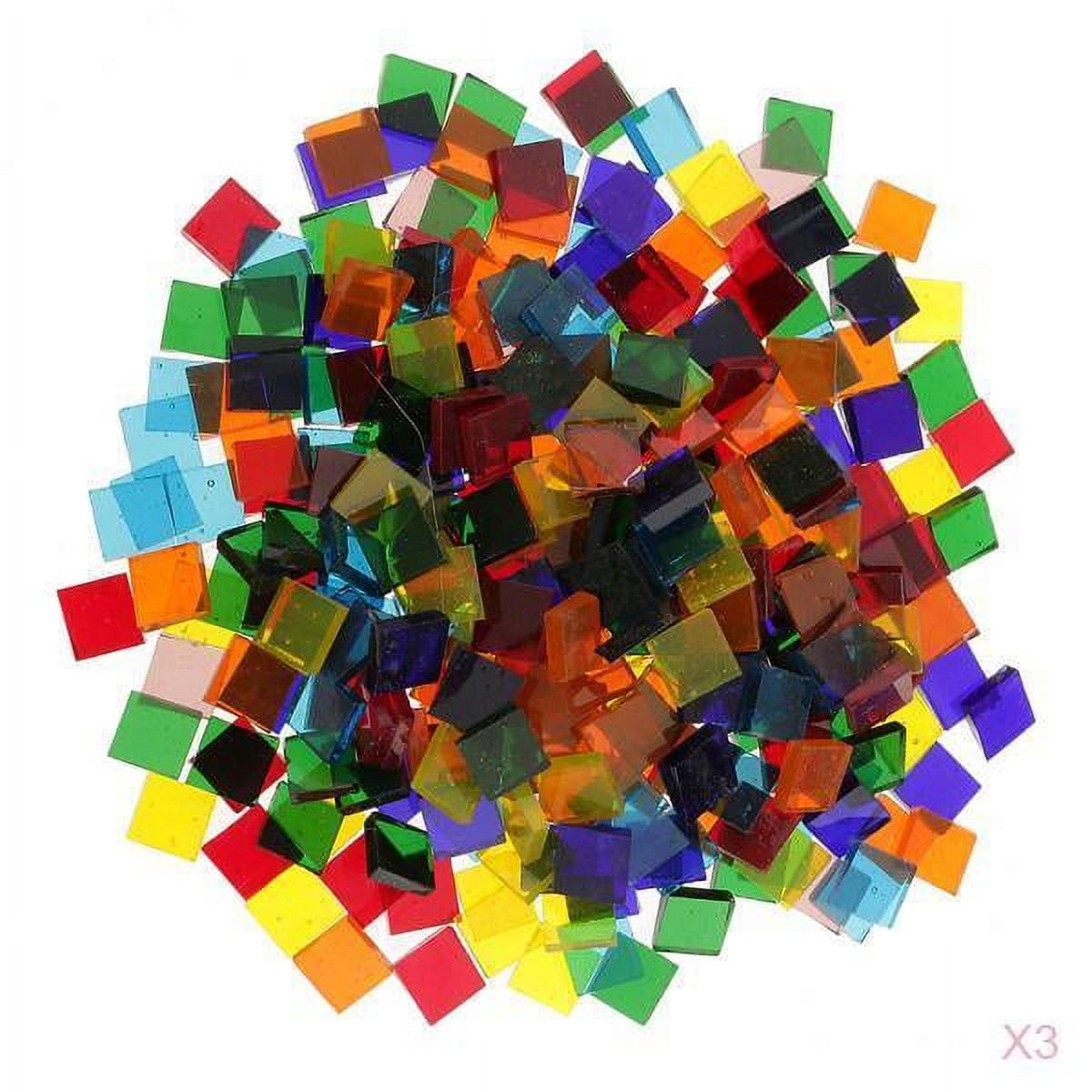480g Assorted Colors Bulk Glass Mosaic Tiles Pieces for DIY Hobbies Art Craft