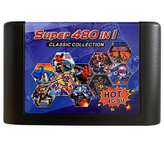480in1 Game Cartridge for Sega Mega Drive - Genesis 16 bit Game Card Classic Collection