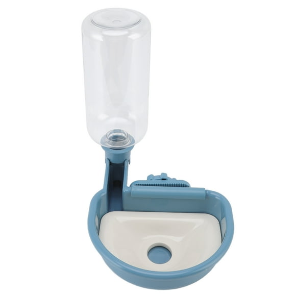 480ml Automatic Pet Water Dispenser Safe Detachable Hanging Pet Gravity Waterer for Pets,Blue