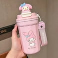 thumbnail image 1 of 480ml Kawaii Sanrio Anime Keep Warm Cup Cinnamoroll Kuromi Cartoon Steel Leakproof Water Bottle Lovely Birthday Student Gift, 1 of 10