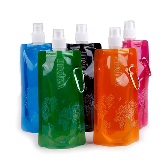 480ml Portable Ultralight Foldable Water Bag Soft Flask Bottle Water Bag