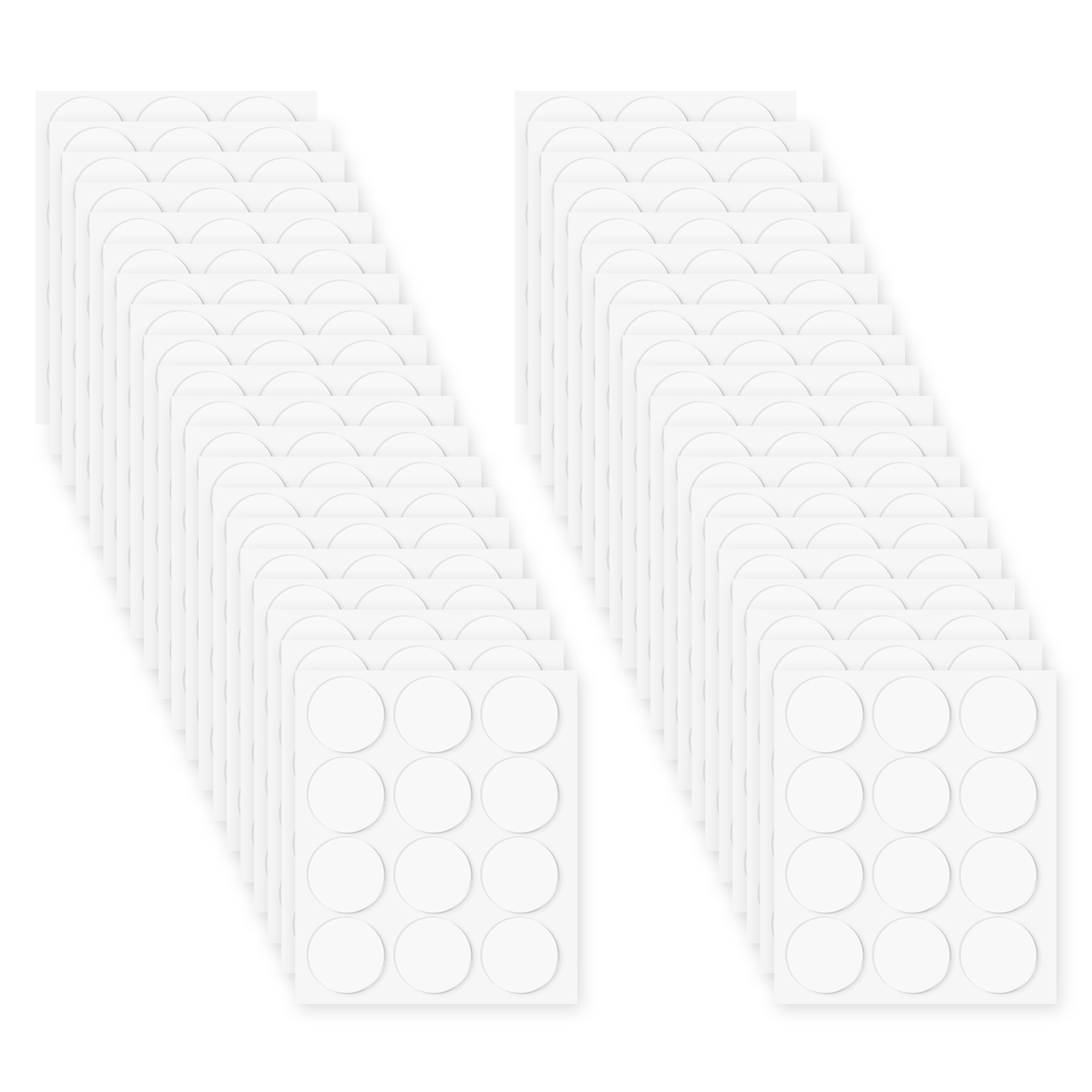 480pack Double Sided Sticky Tape Dots, Adhesive Two Sided Round Dots for Craft, Decoration, 1.38" x 0.04"