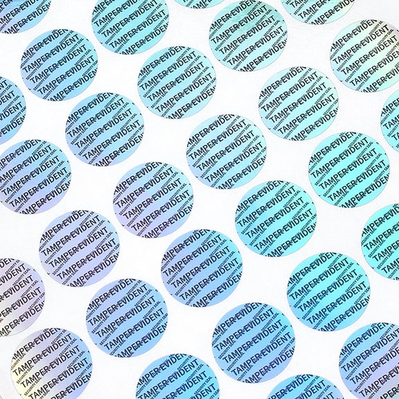 480pcs/10 Sheets Tamper Evident Labels 0.8 inch Hologra ic Security Seal Sticker Self Adhesive Laser Sticker Tamper Resistant Stickers Round