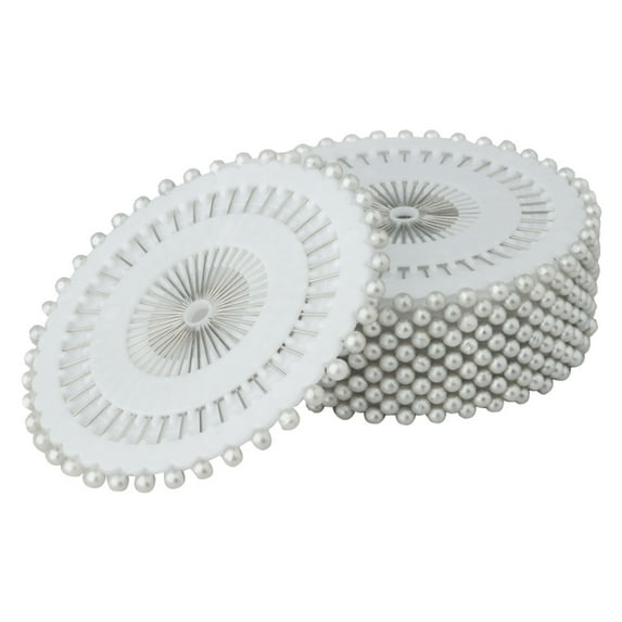 480pcs White Decorative 3mm Round Manmade Pearl Straight Head Pins